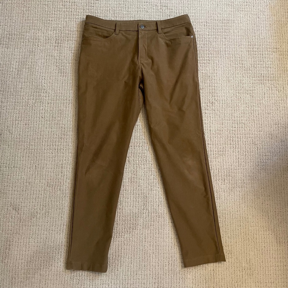Lululemon ABC Slim-Fit 5 Pocket Pant 32L *Utilitech (Color: Artifact; Size: 33)